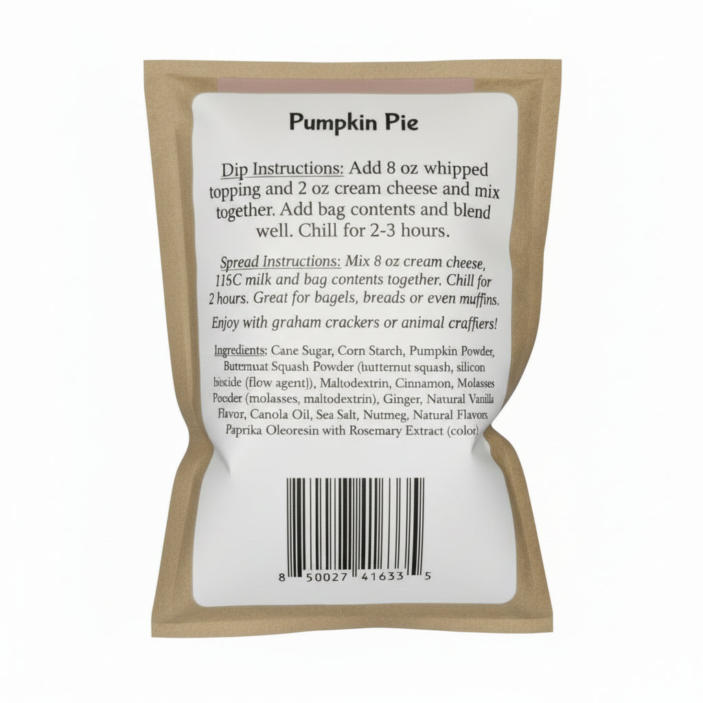 Madam Friday's Pumpkin Pie Dip Mix Small Batch Hand Crafted 3.1 oz