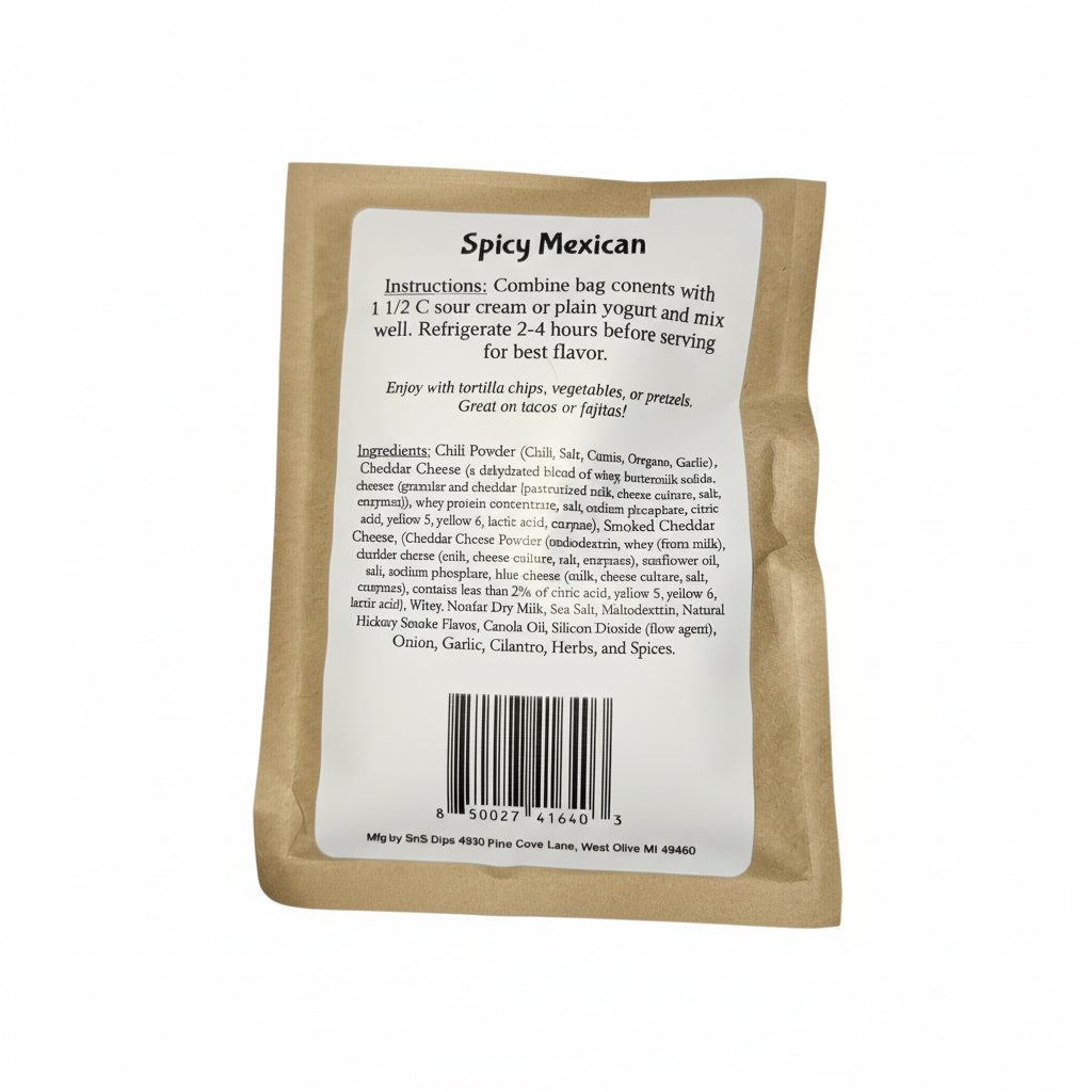 Madam Friday's Spicy Mexican Dip Mix Small Batch Hand Crafted 1.15 oz