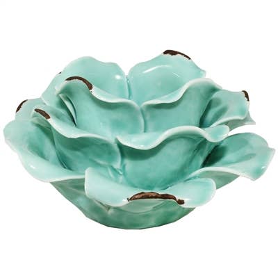 Ceramic Blooming Flower Tea Light Holder