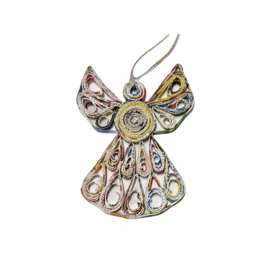 Angel Christmas Ornament - Recycled Paper