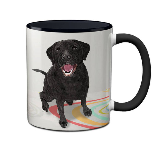 Black Lab Person Mug