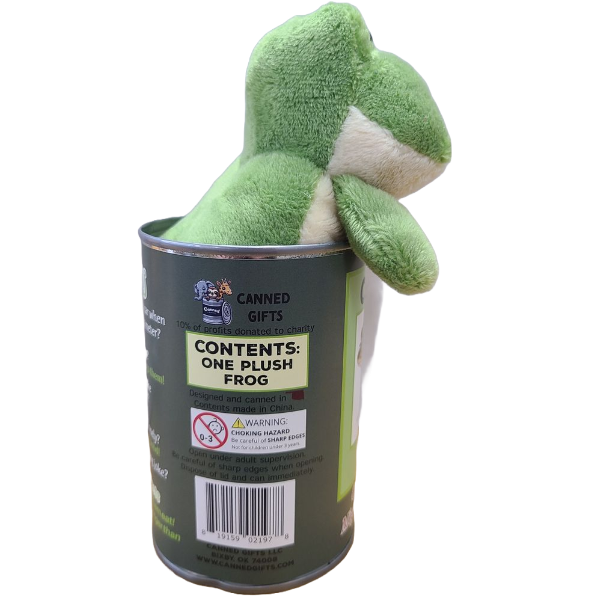 Lily the Canned Frog Stuffed Animal Plush w/Funny Jokes
