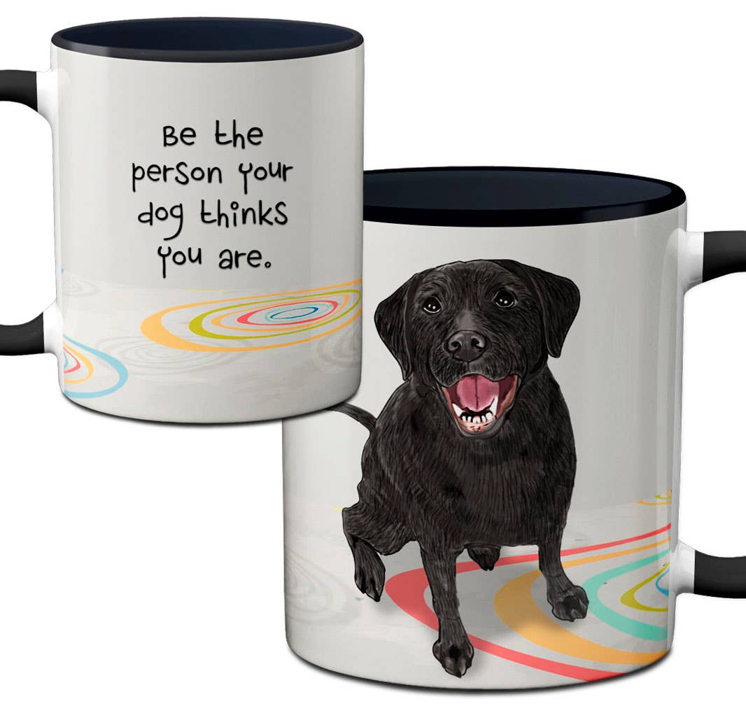 Black Lab Person Mug