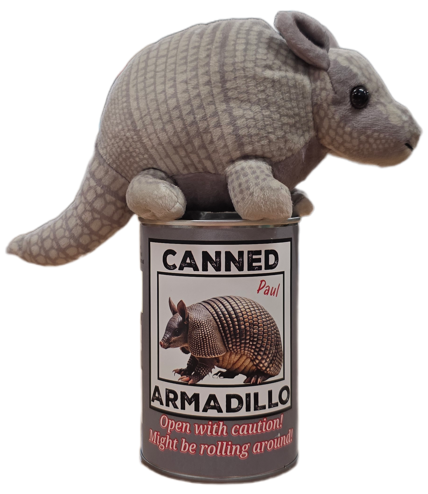 Paul the Canned Armadillo | Stuffed Animal Plush w/Jokes