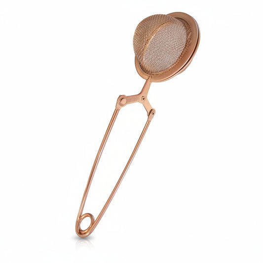 Tea Infuser Strainer Rose Gold Colored Stainless Steel