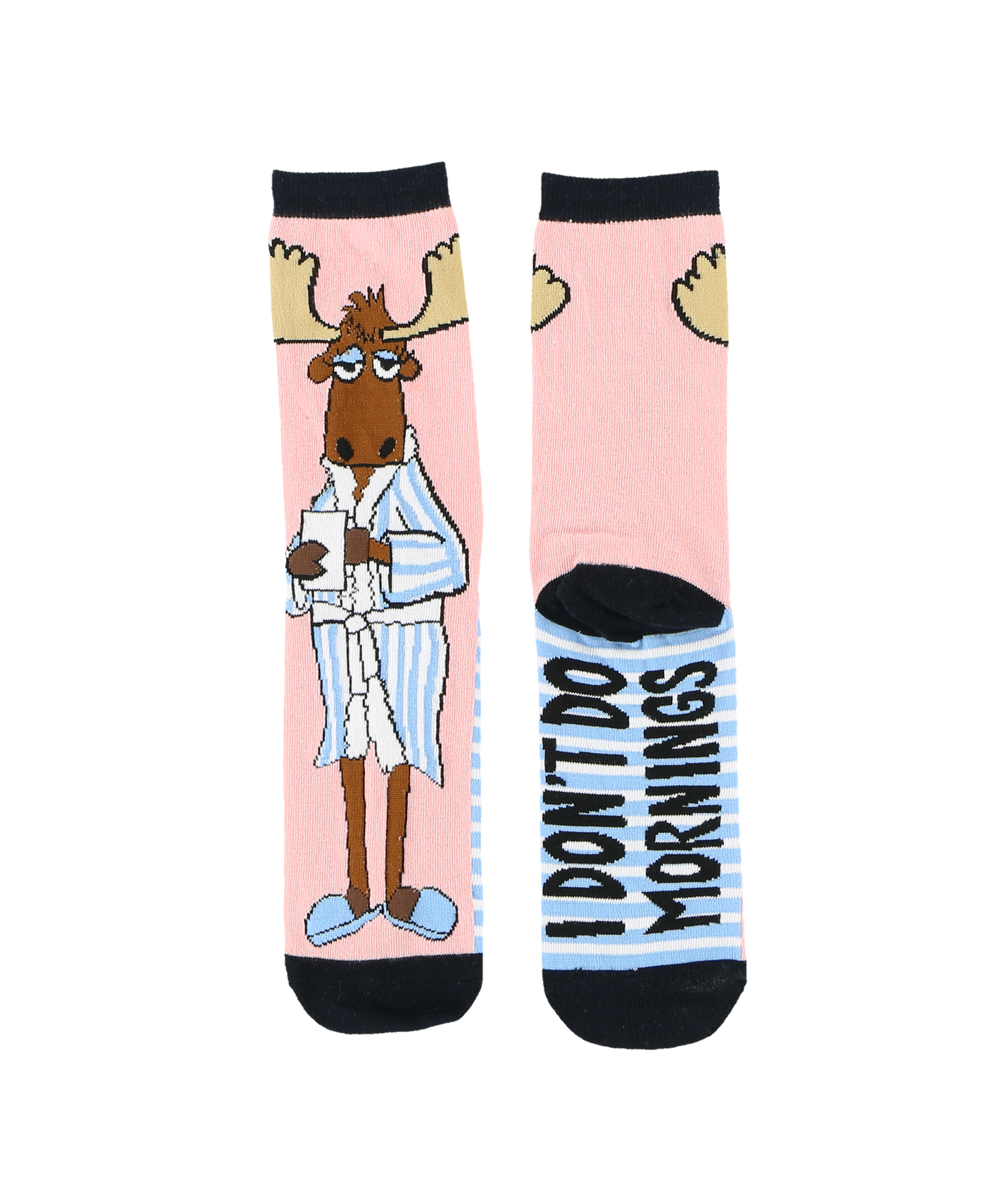 Moose Don't Do Mornings Crew Socks