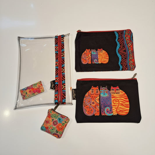 Feline Family Cosmetic Bag Set of 3