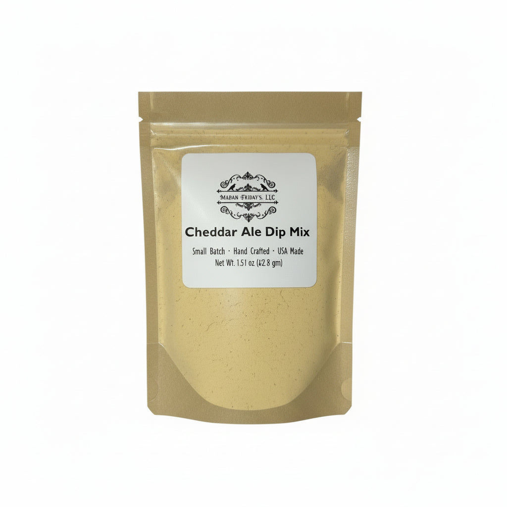 Madam Friday's Cheddar Ale Dip Mix Small Batch Hand Crafted 1.51 oz