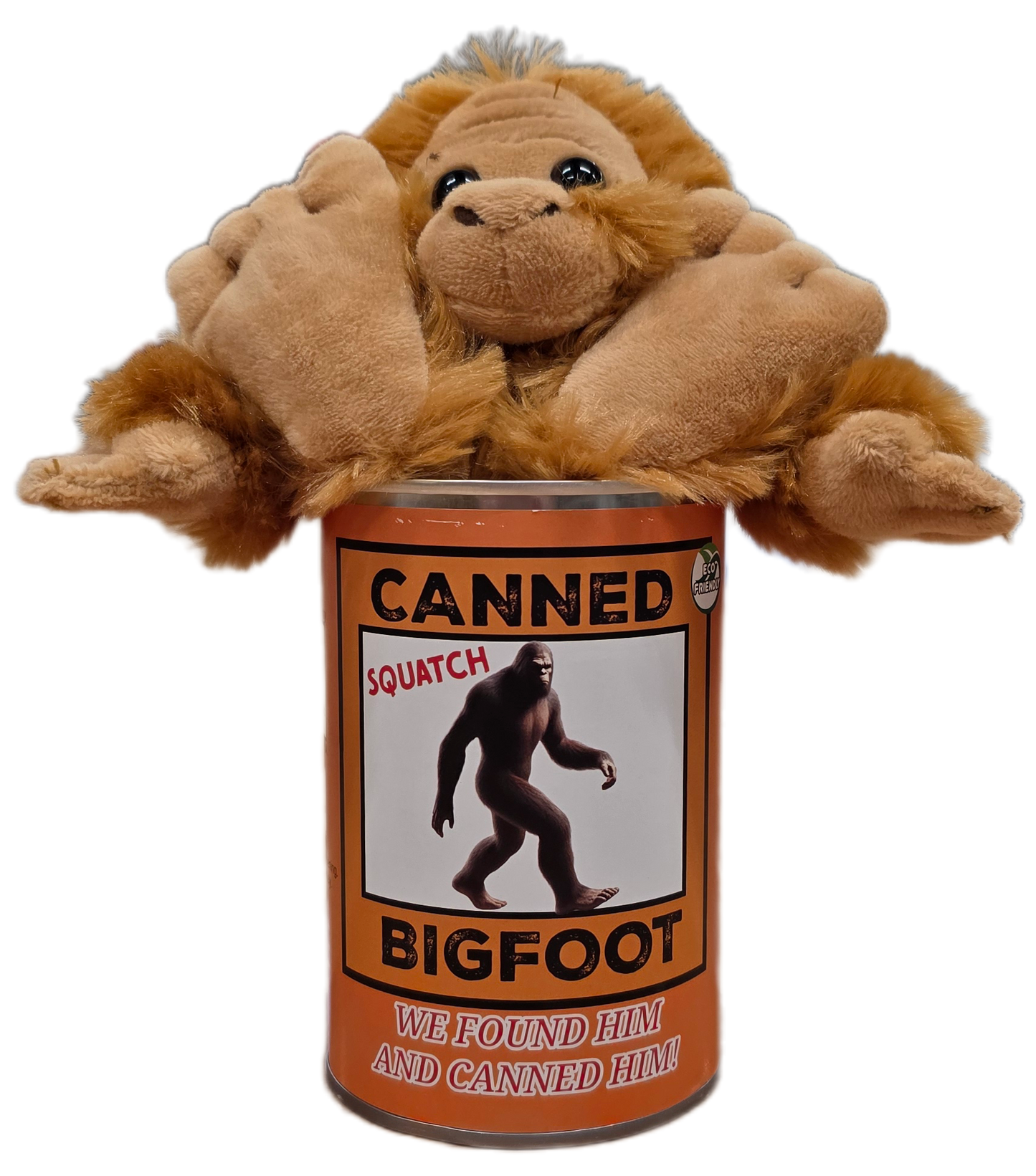 Canned Bigfoot | Stuffed Animal Plush | Funny Jokes Big Foot