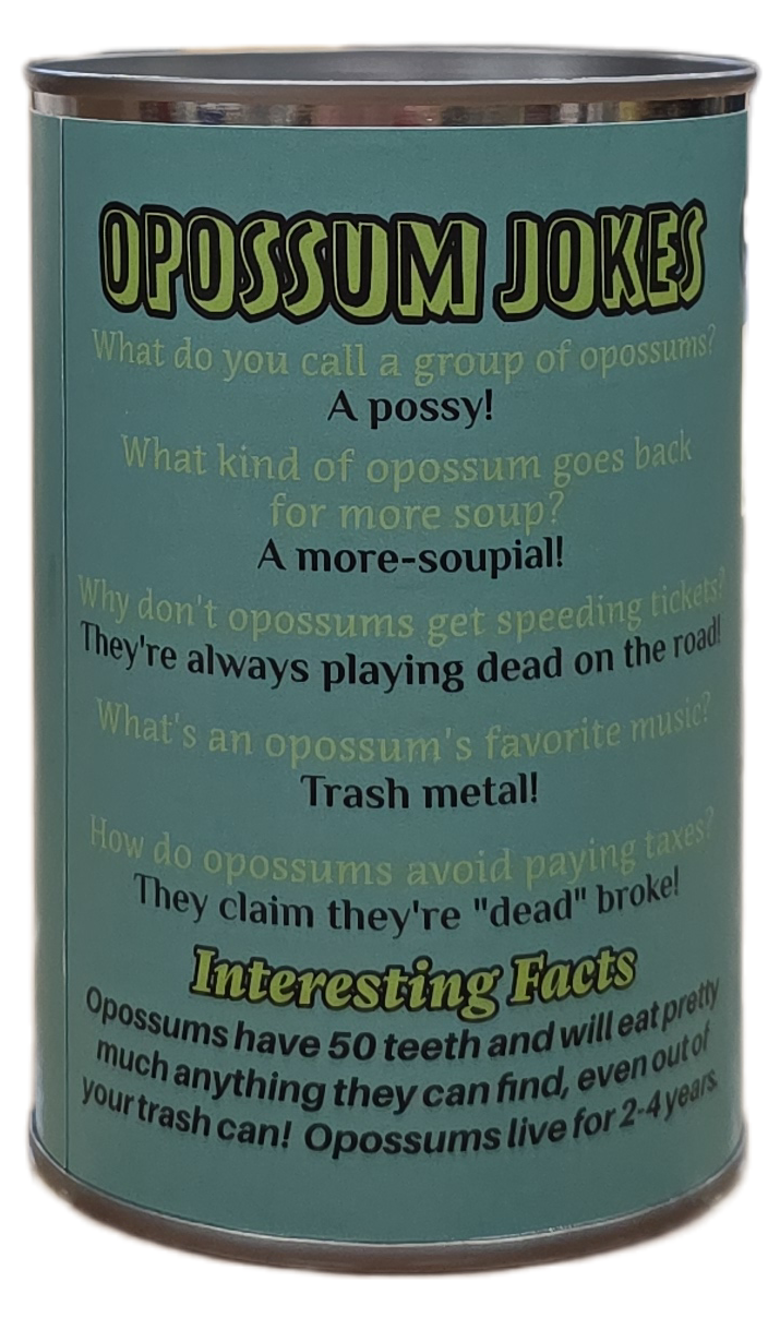 Oliver the Canned Opossum | Stuffed Animal Plush w/Jokes