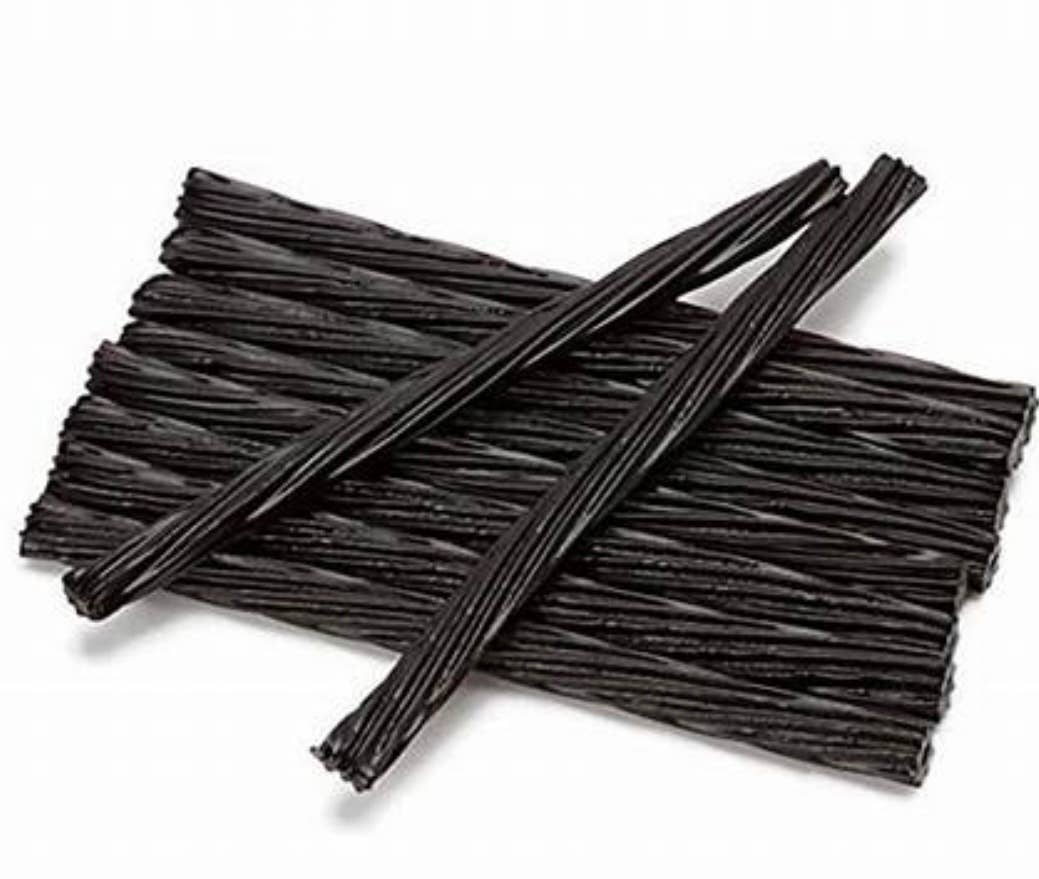 Gourmet Old-Fashioned Black Licorice 1/2 Pound Bag Thick Cut