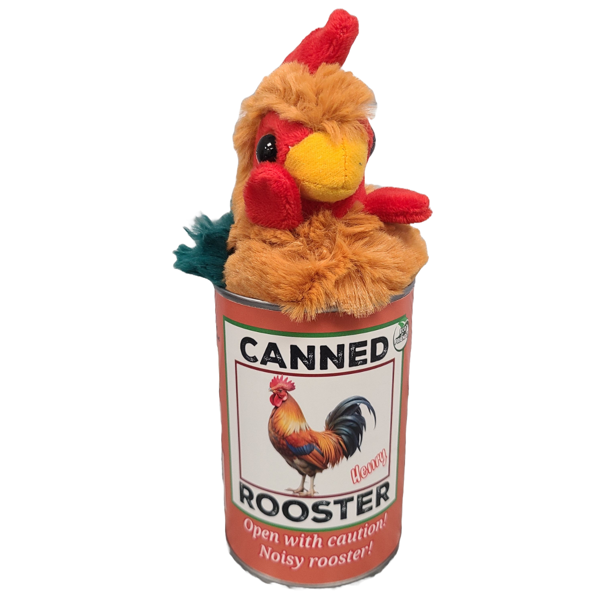 Rusty the Canned Rooster | Stuffed Animal Plush w/Jokes
