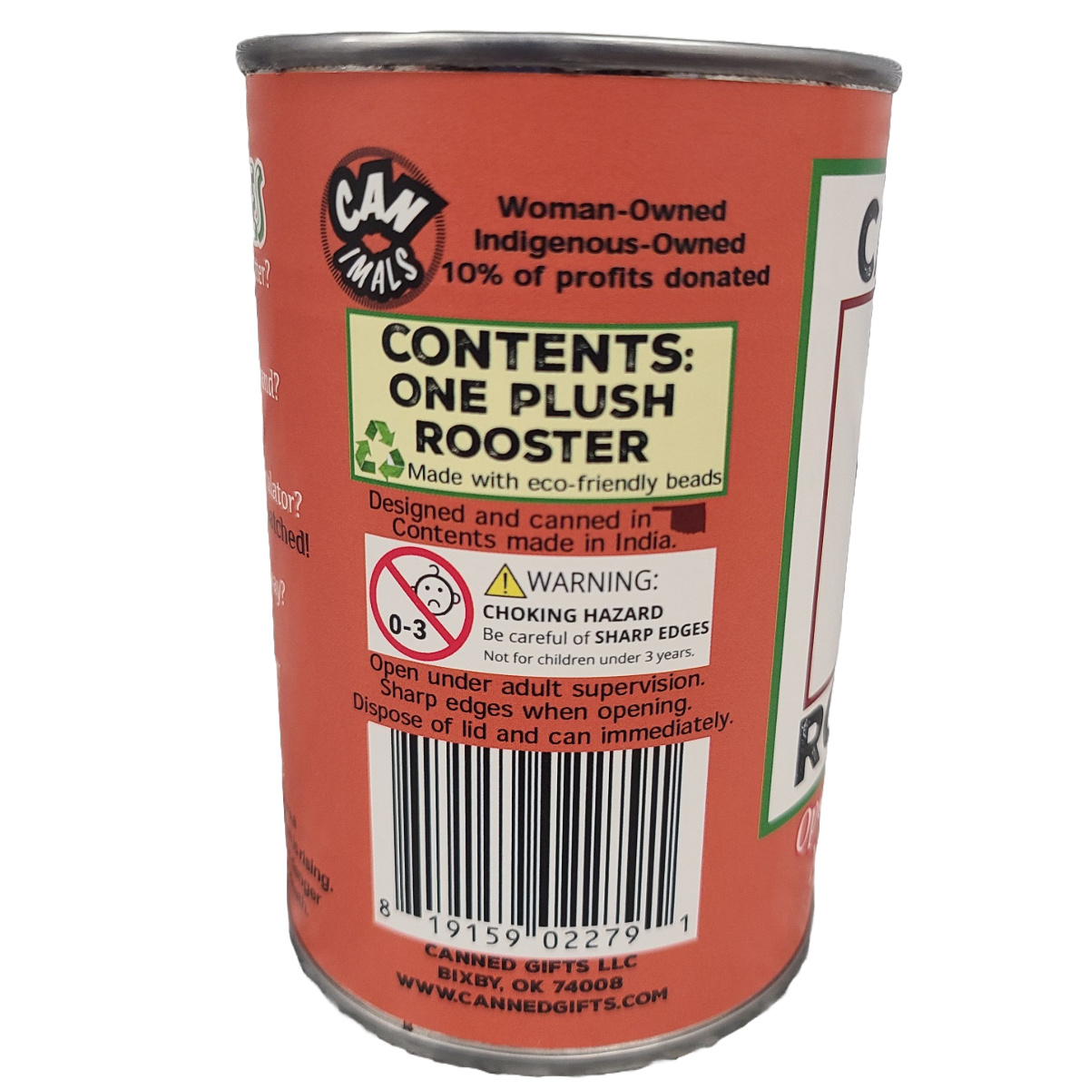 Rusty the Canned Rooster | Stuffed Animal Plush w/Jokes