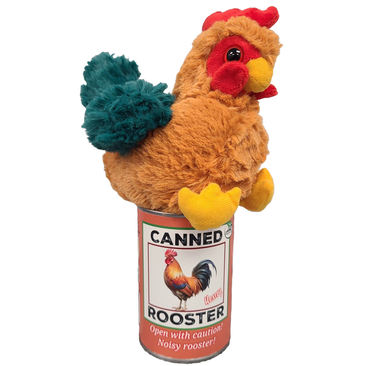 Rusty the Canned Rooster | Stuffed Animal Plush w/Jokes