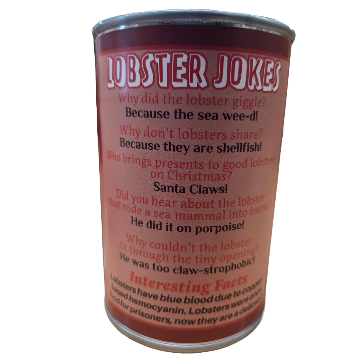 Sheldon the Canned Lobster - Eco-Friendly Plush w/Jokes