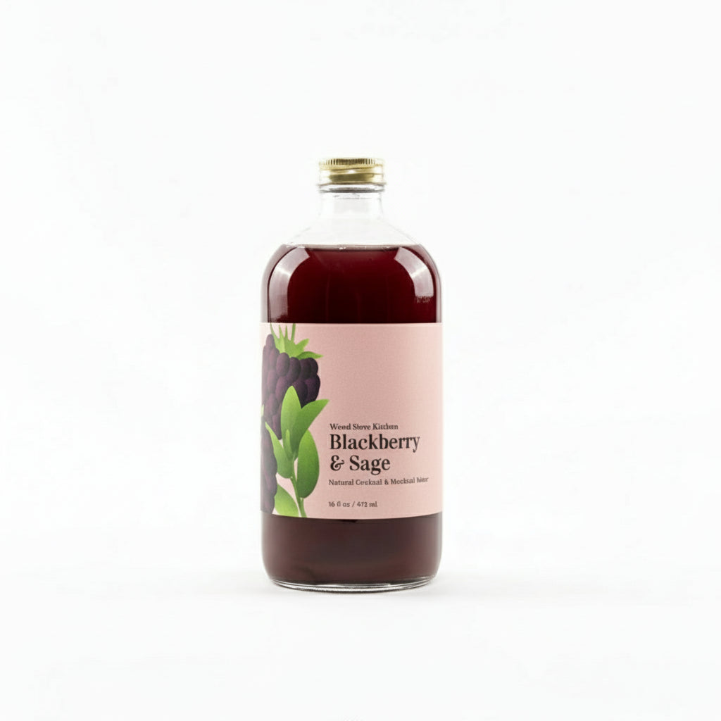 Blackberry & Sage Non-Alcoholic Cocktail Mixer and Mocktail Mixer, 16 fl oz