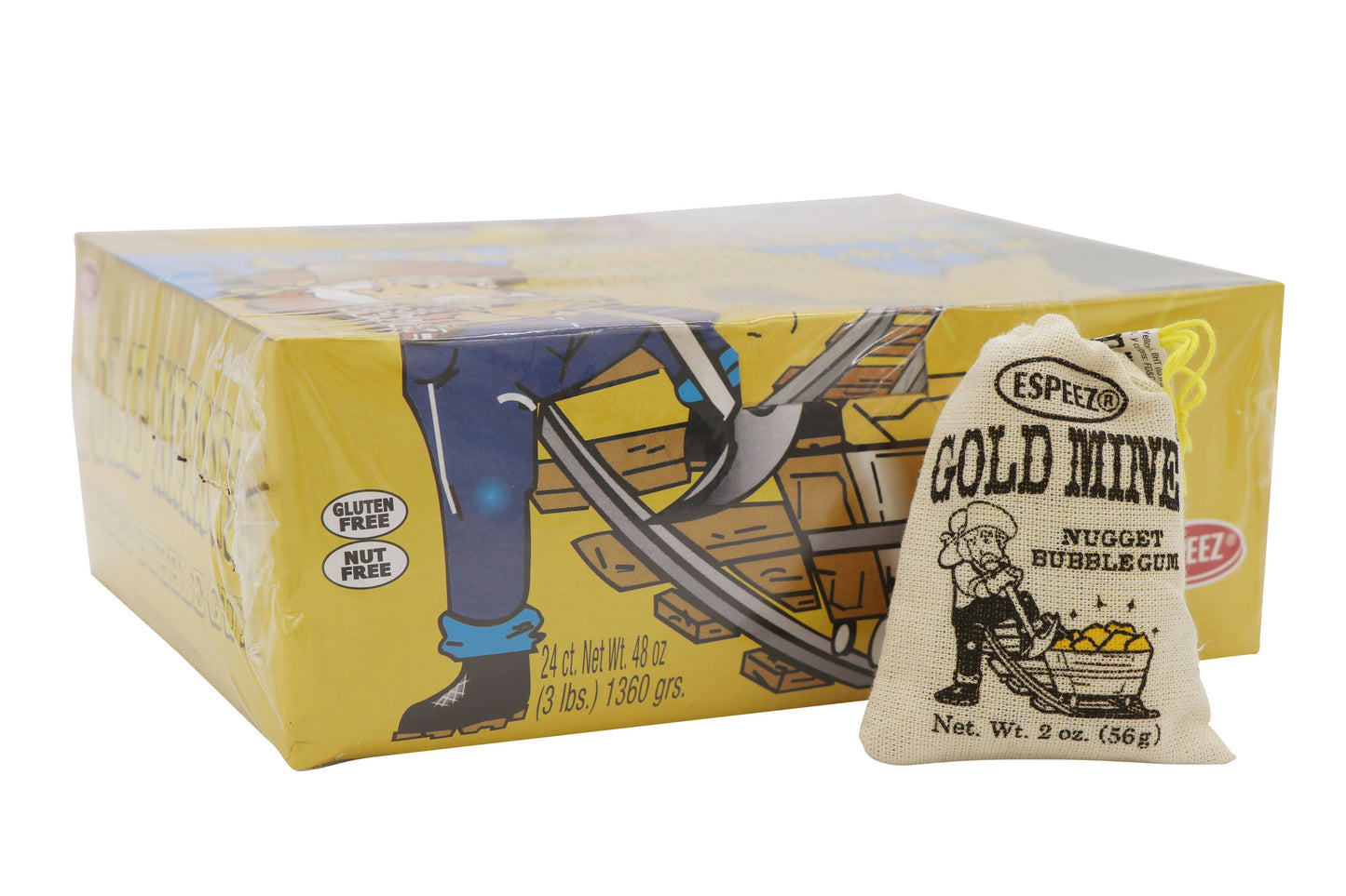 Espeez Gold Mine Rock Bubble Gum,