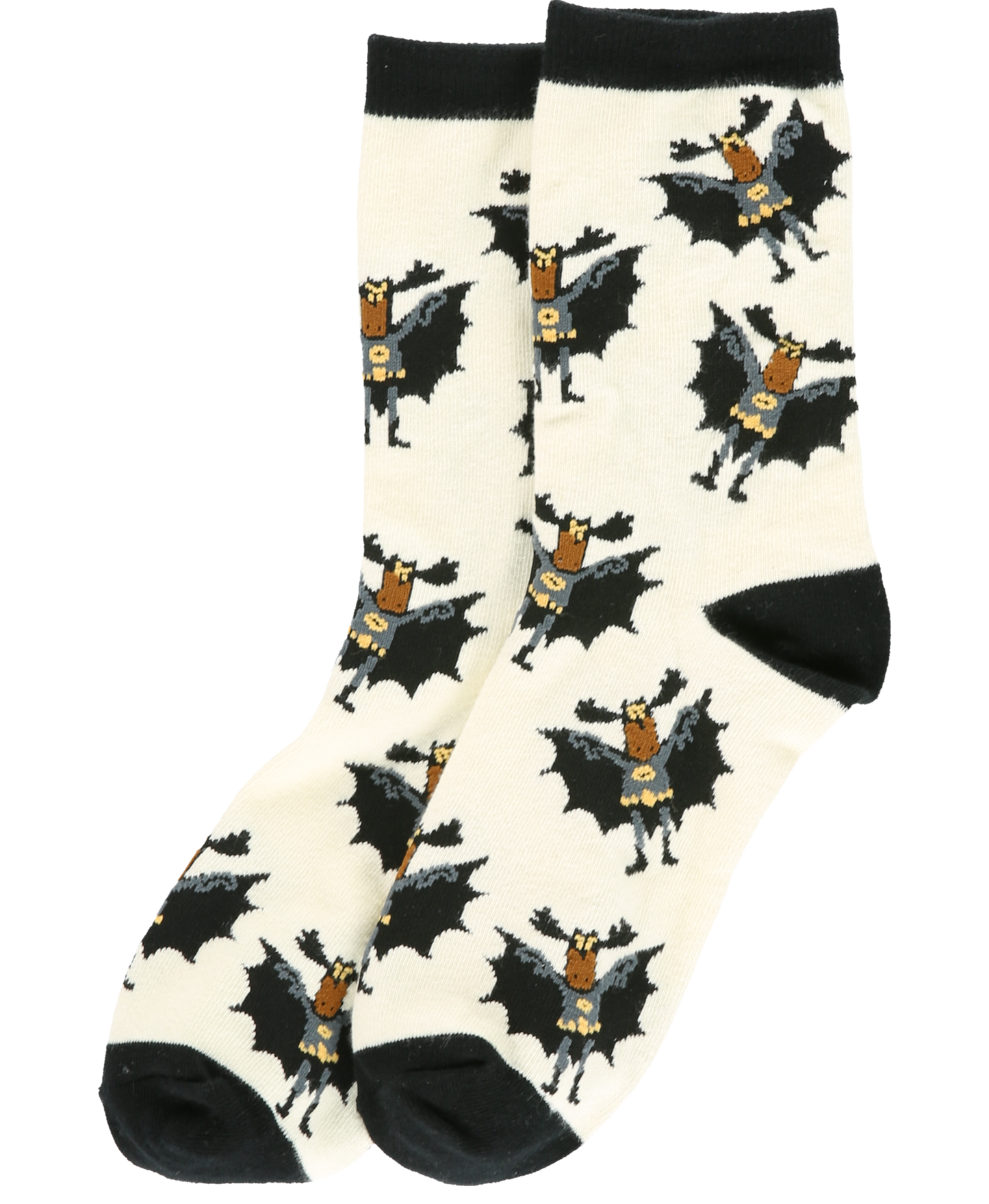 Bat Moose Crew Socks