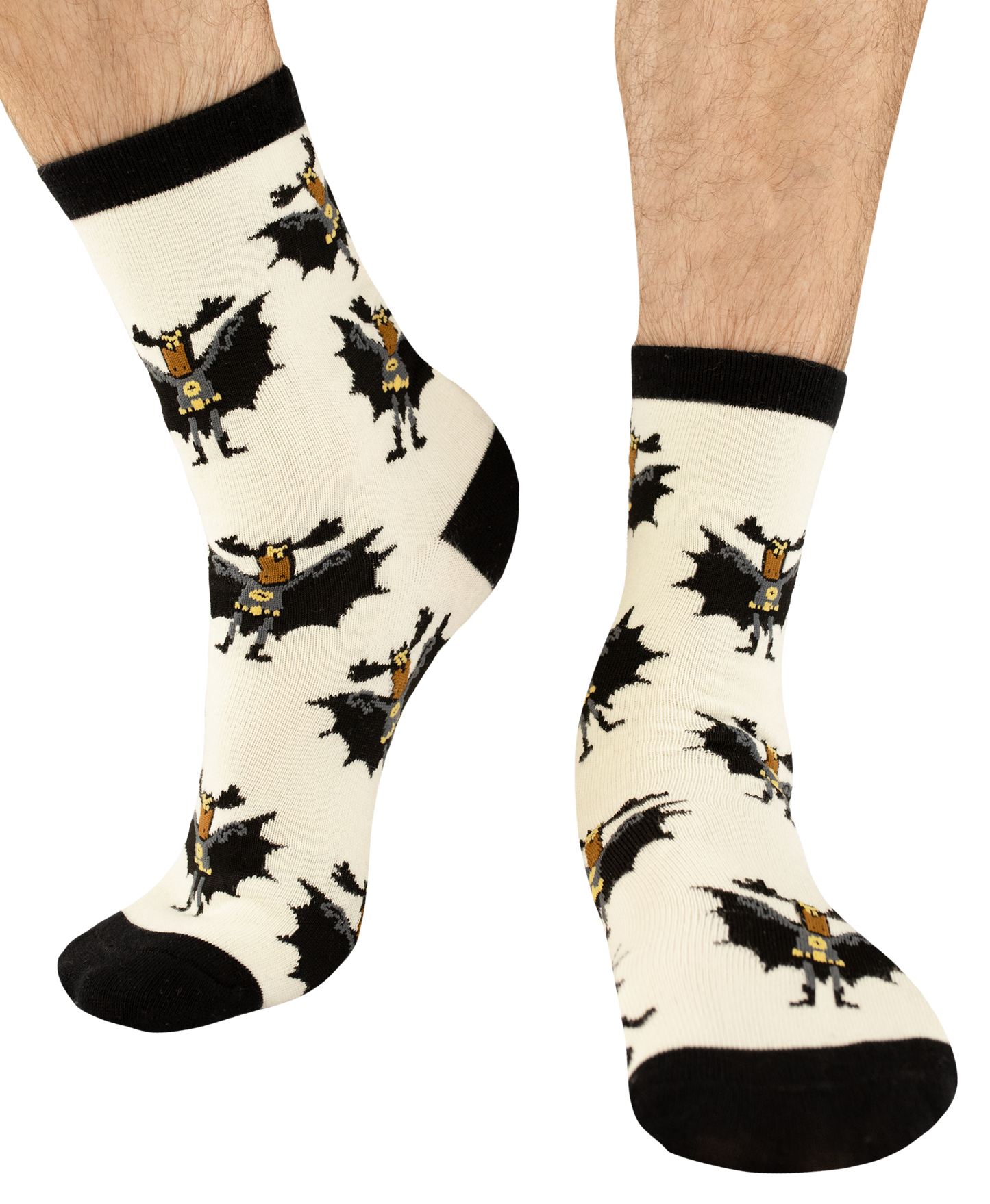 Bat Moose Crew Socks