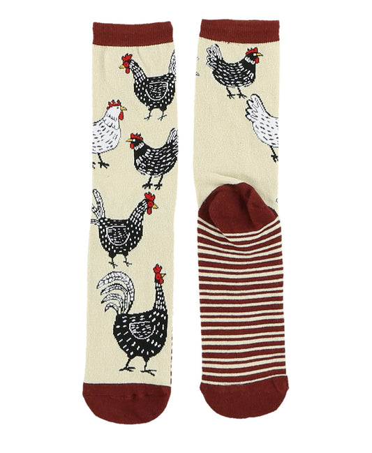 Chicken Crew Sock One Size