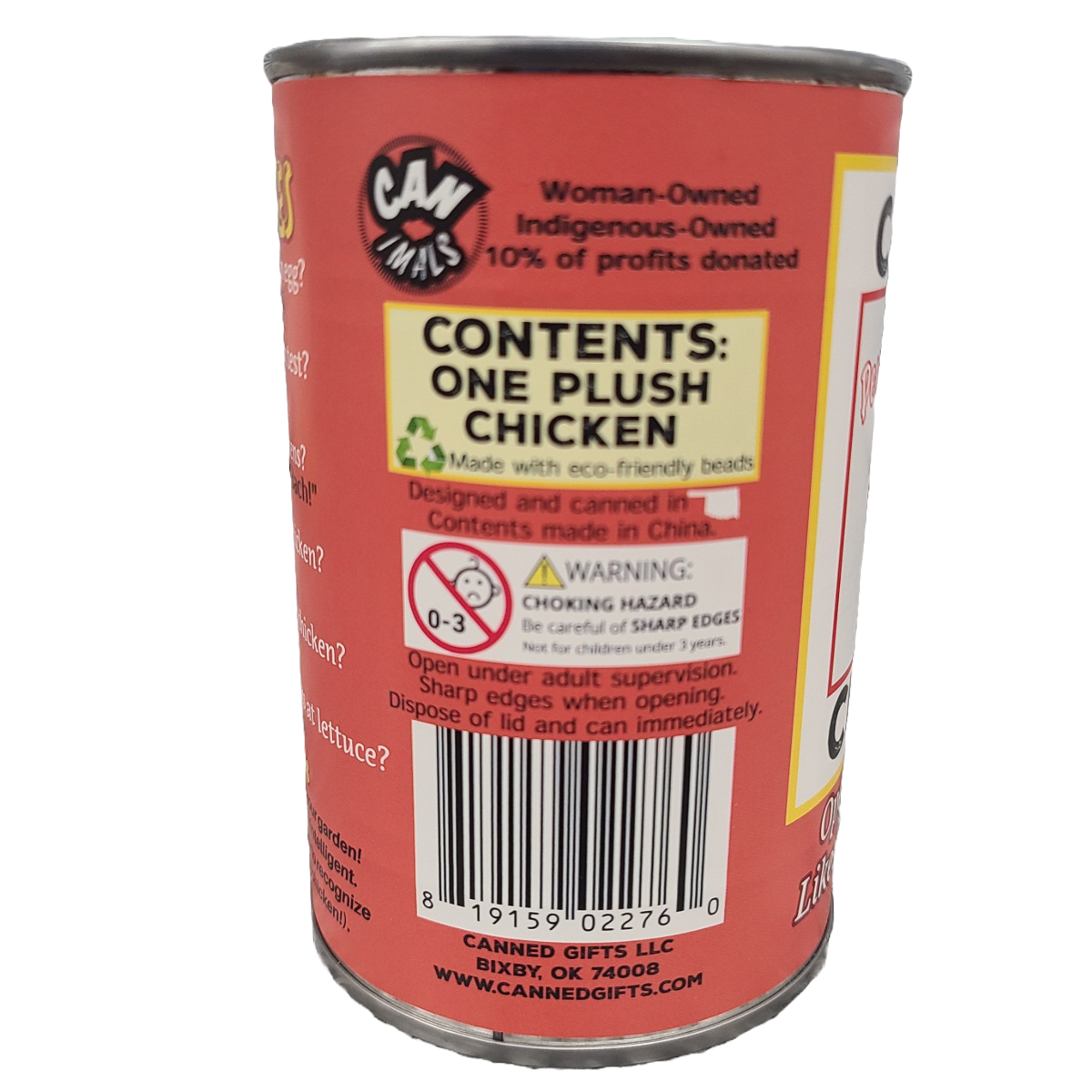 Clucky the Canned Chicken | Stuffed Animal Plush w/Jokes