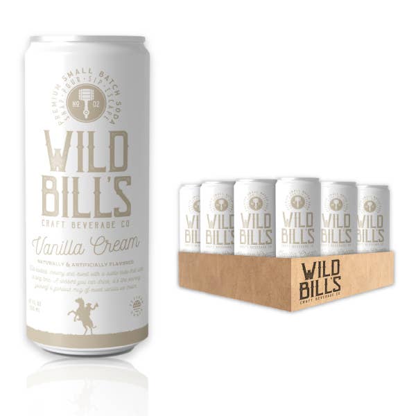 Vanilla Cream - Premium Cane Sugar Soda, Cans