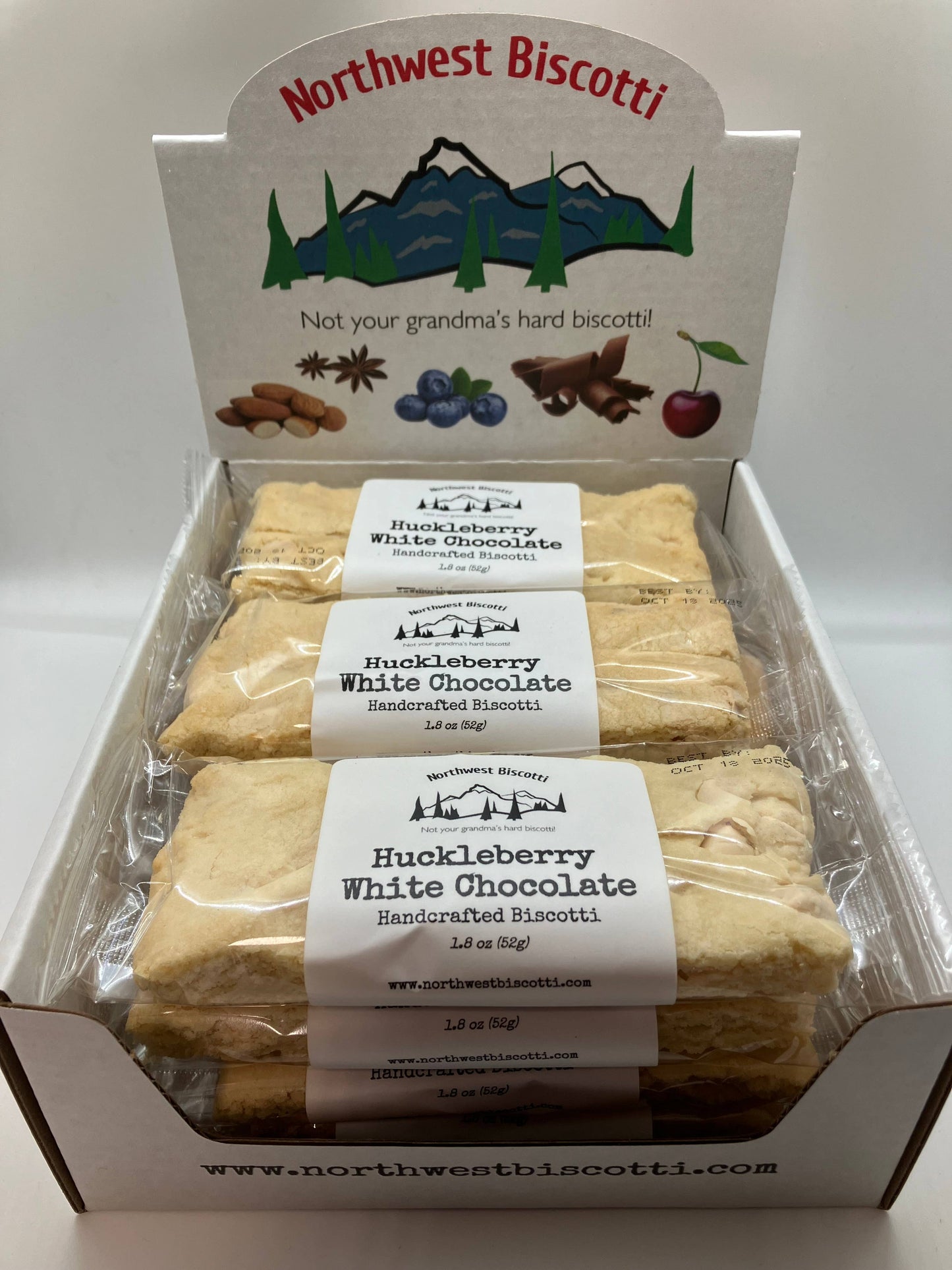 Huckleberry White Chocolate Biscotti