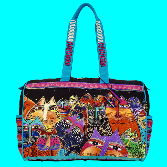 Colorful Cat Fantasticats Travel Bag Overnight Bag Duffel