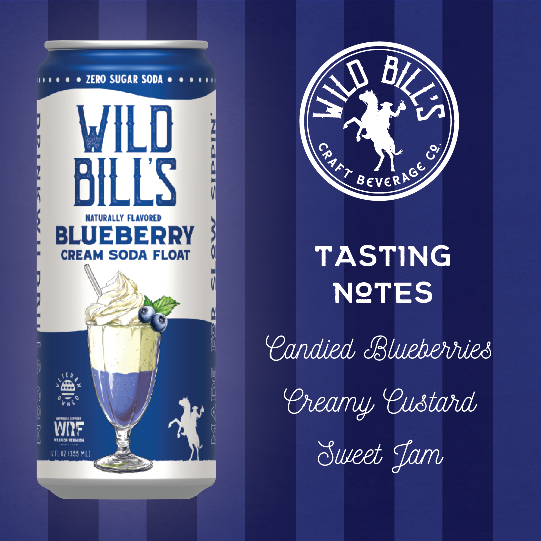 Wild Bill's Blueberry Zero Sugar Soda – Single Can