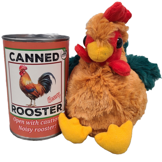 Rusty the Canned Rooster | Stuffed Animal Plush w/Jokes