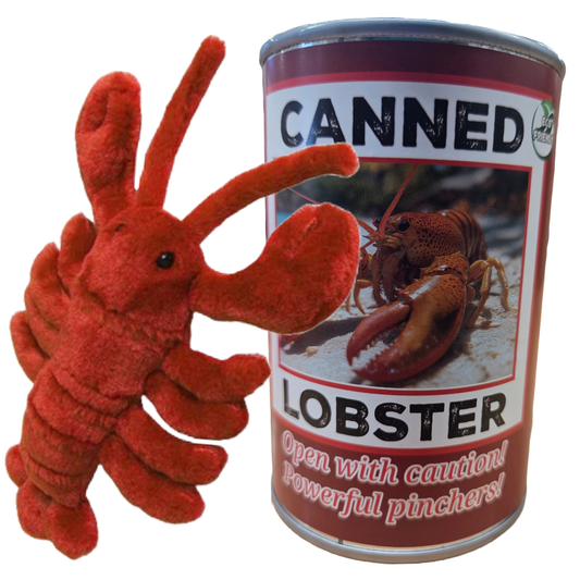 Sheldon the Canned Lobster - Eco-Friendly Plush w/Jokes
