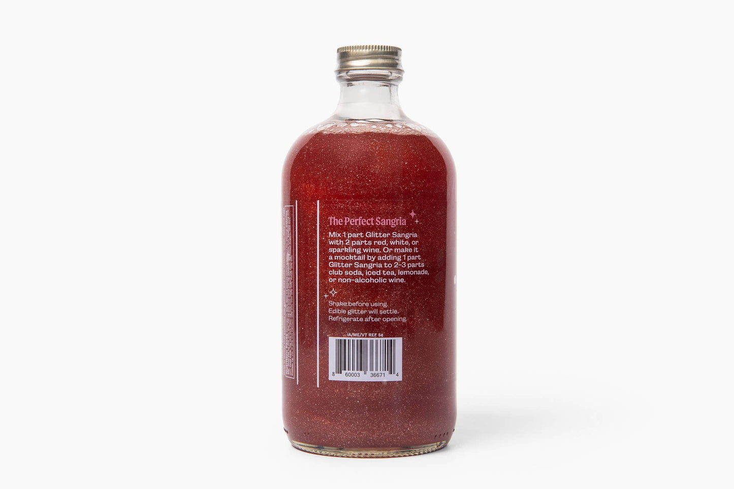 Glitter Sangria Non-Alcoholic Cocktail Mocktail Mix Syrup, 16 fl oz