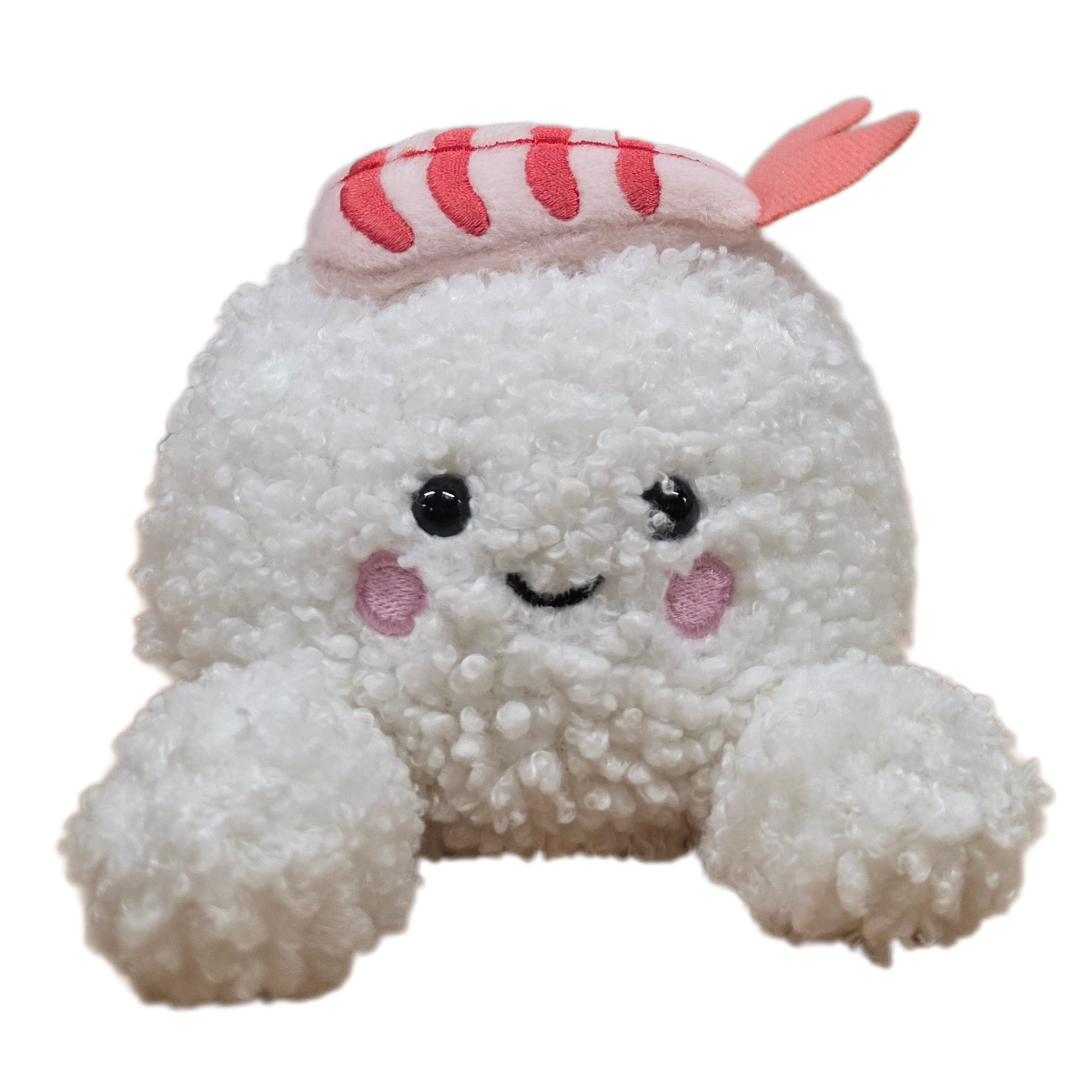 White Plush Sushi on a white background