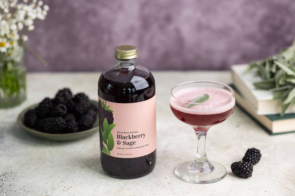 Blackberry & Sage Non-Alcoholic Cocktail Mixer and Mocktail Mixer, 16 fl oz