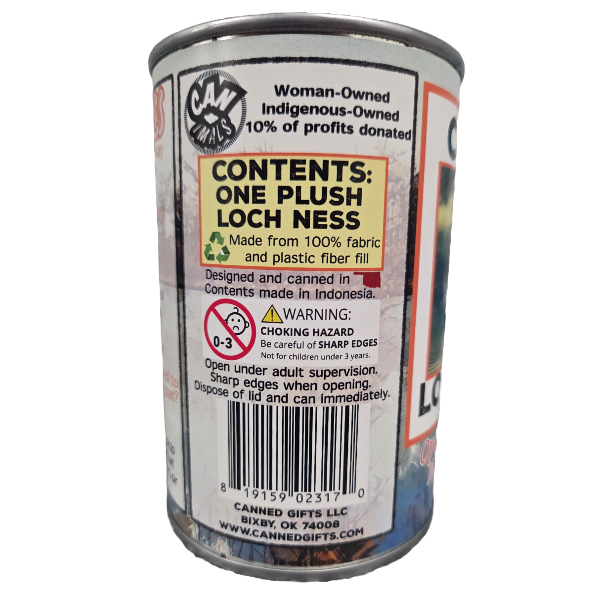 Canned Loch Ness Monster | Stuffed Plush | Funny Jokes