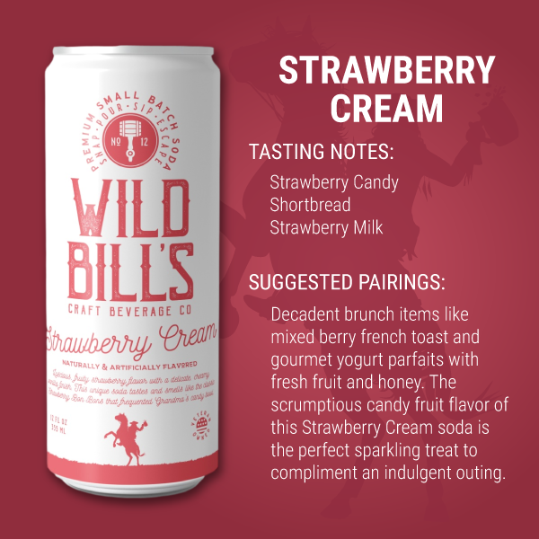 Strawberry Cream - Premium Cane Sugar Soda, Cans