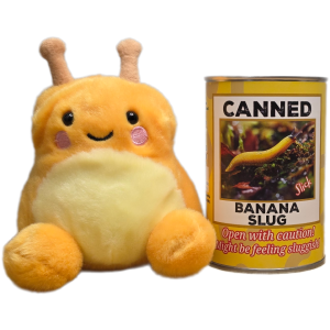 Slick the Canned Banana Slug | Stuffed Animal Plush w/Jokes