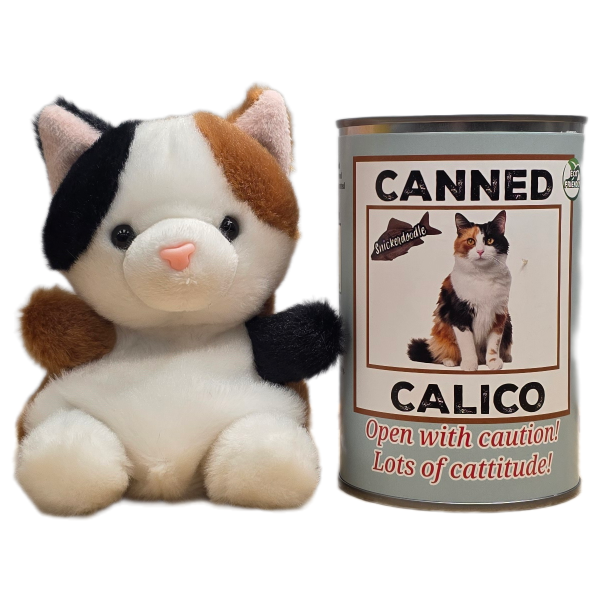 Snickerdoodle the Canned Calico | Stuffed Animal Plush w/Jokes