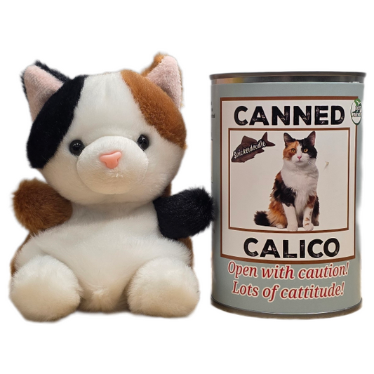 Snickerdoodle the Canned Calico | Stuffed Animal Plush w/Jokes