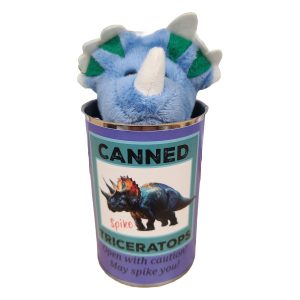 Spike the Canned Triceratops | Stuffed Animal Plush w/Jokes