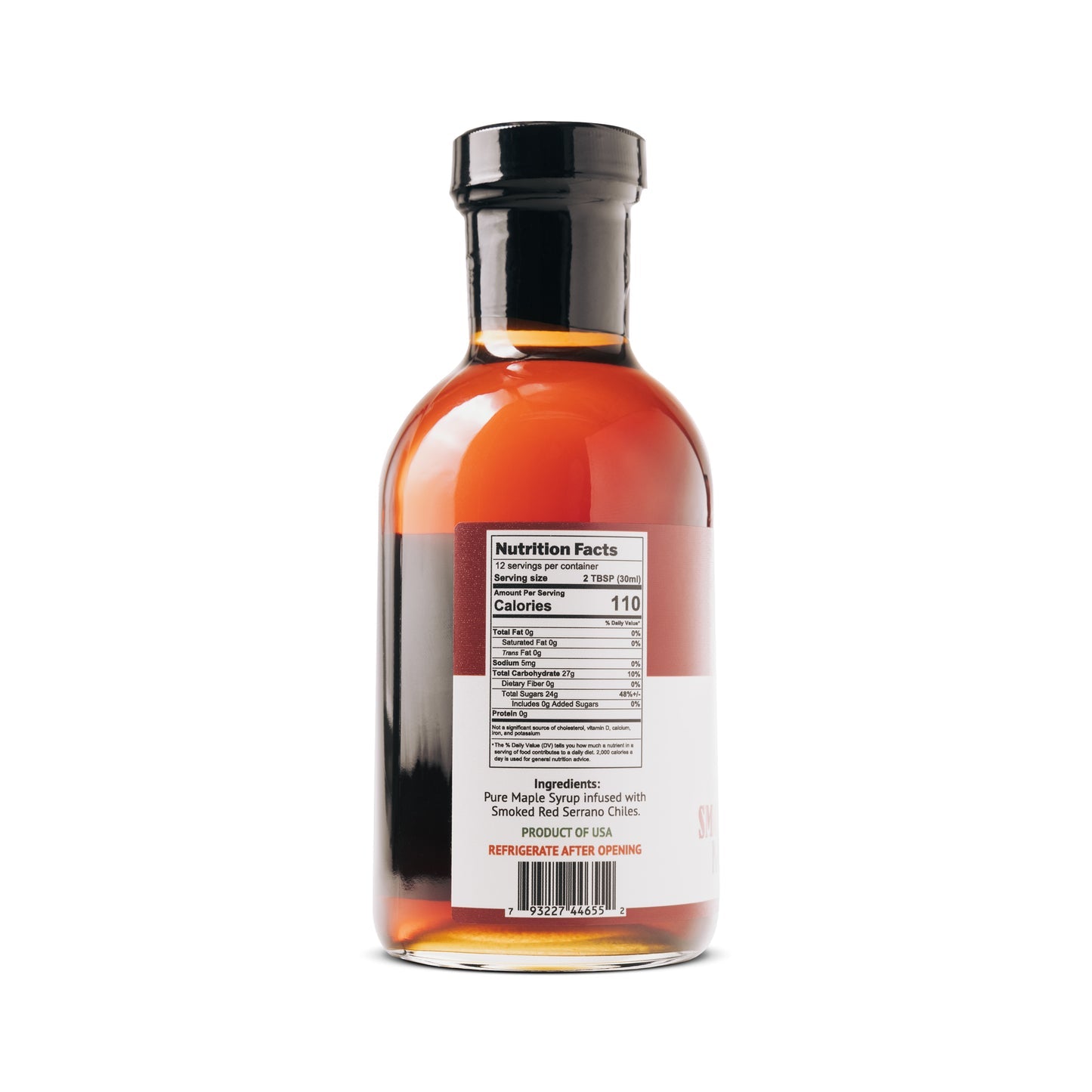 Smoked Serrano Chile Maple Syrup 12 oz