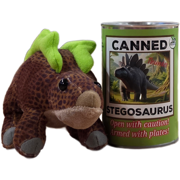Thunder the Canned Stegosaurus | Stuffed Animal Plush w/Jokes