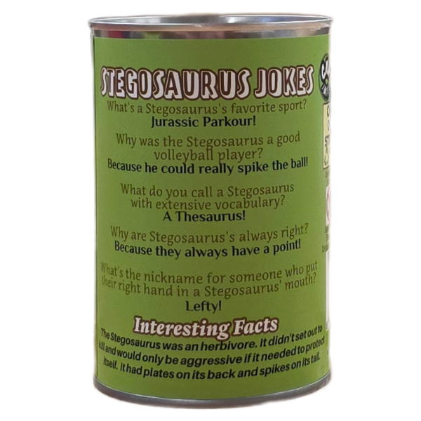 Thunder the Canned Stegosaurus | Stuffed Animal Plush w/Jokes