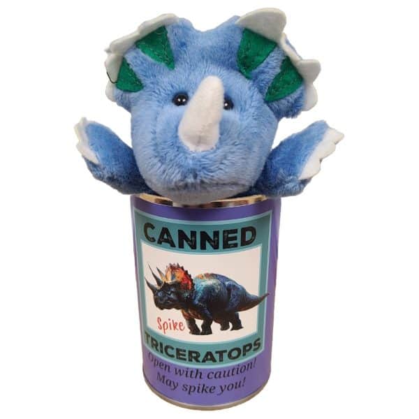 Spike the Canned Triceratops | Stuffed Animal Plush w/Jokes