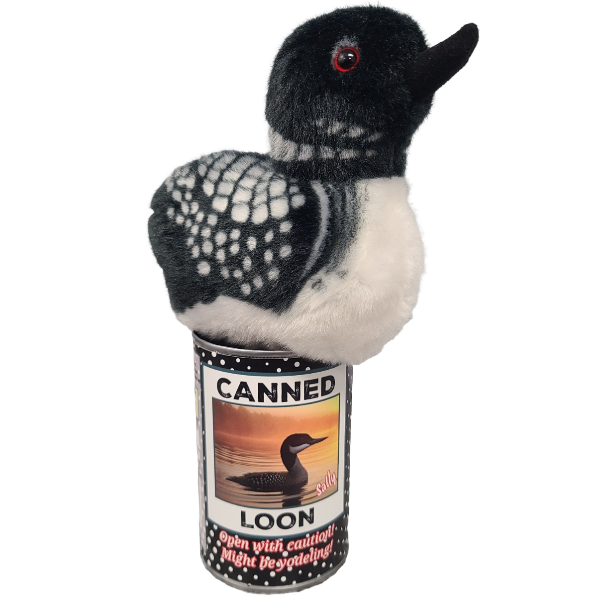 Canned Loon with Yodeling Sound - Bird Plush Animal w/Jokes