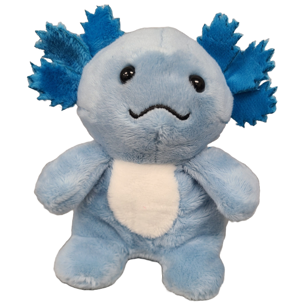 Azure the Canned Blue Axolotl | Stuffed Animal Plush w/Jokes