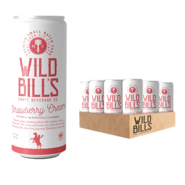 Strawberry Cream - Premium Cane Sugar Soda, Cans