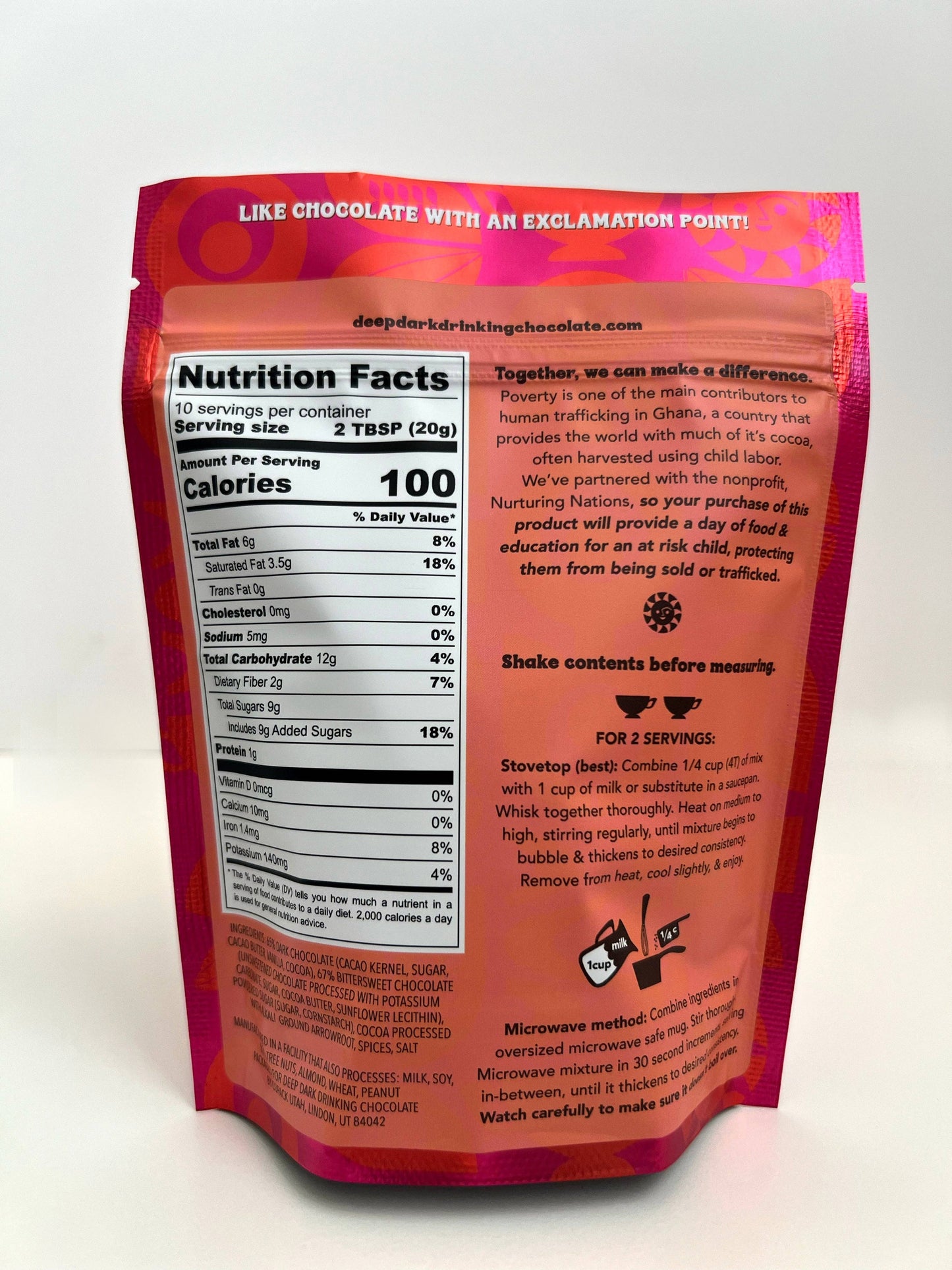 Deep Dark Drinking Chocolate Cayenne Kick 7.8 oz