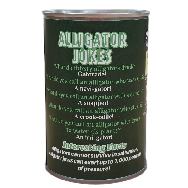 Rex the Canned Alligator | Stuffed Animal Plush w/Jokes