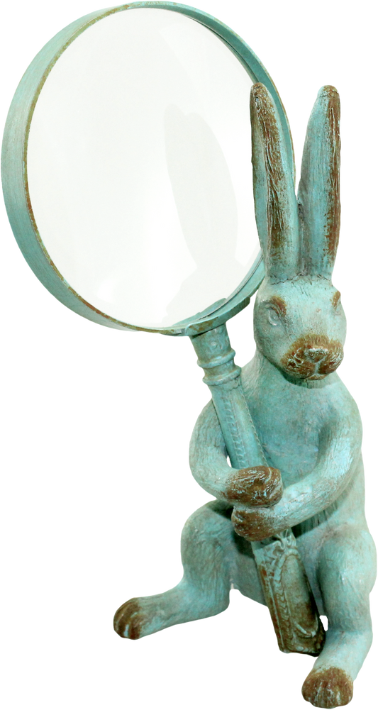 Rabbit Stand With Magnifying Glass